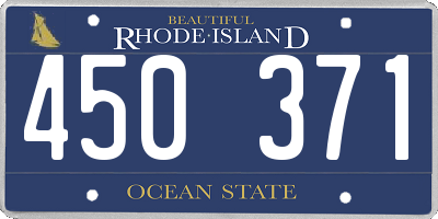 RI license plate 450371