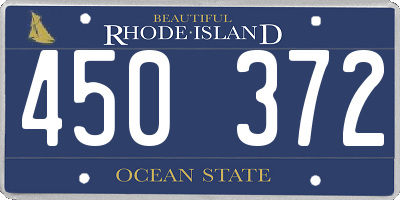 RI license plate 450372