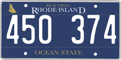 RI license plate 450374