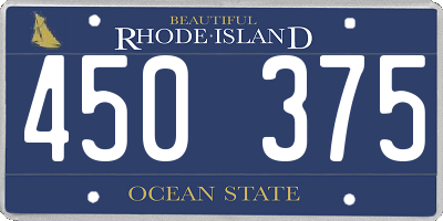 RI license plate 450375