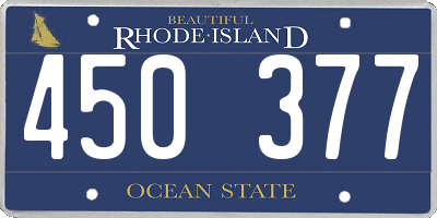 RI license plate 450377