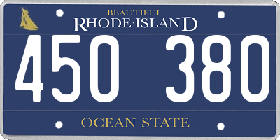 RI license plate 450380