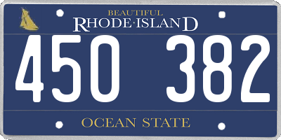 RI license plate 450382
