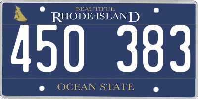 RI license plate 450383
