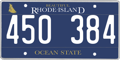 RI license plate 450384