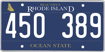 RI license plate 450389