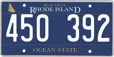 RI license plate 450392