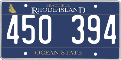 RI license plate 450394
