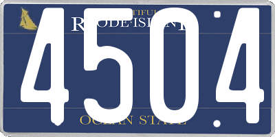 RI license plate 4504