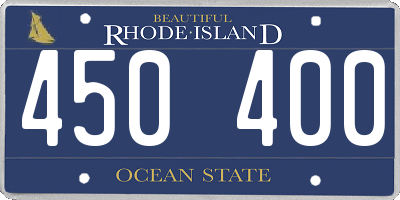 RI license plate 450400