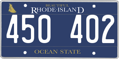 RI license plate 450402