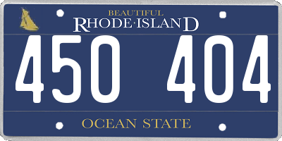 RI license plate 450404