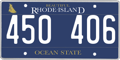 RI license plate 450406
