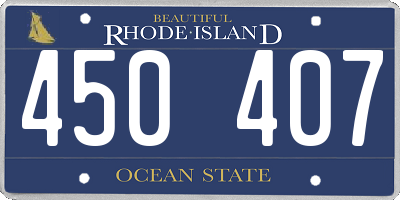 RI license plate 450407