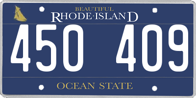 RI license plate 450409