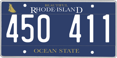 RI license plate 450411