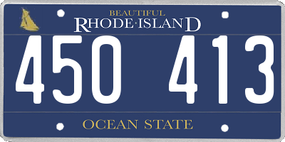 RI license plate 450413