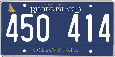 RI license plate 450414