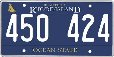 RI license plate 450424