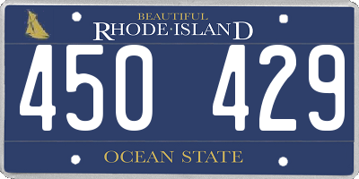 RI license plate 450429