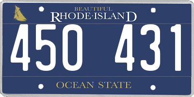 RI license plate 450431