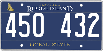 RI license plate 450432