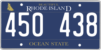 RI license plate 450438