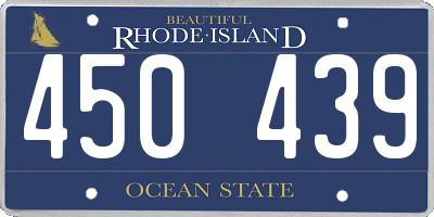 RI license plate 450439