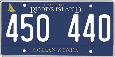 RI license plate 450440