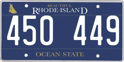 RI license plate 450449