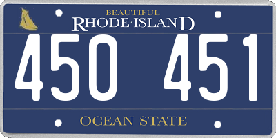 RI license plate 450451