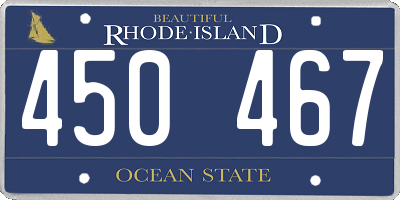 RI license plate 450467