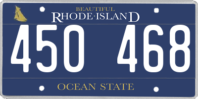 RI license plate 450468