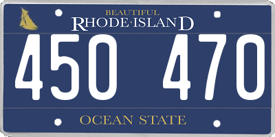 RI license plate 450470