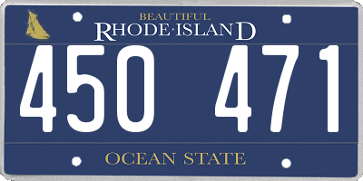 RI license plate 450471