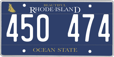 RI license plate 450474