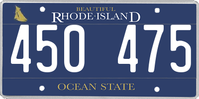 RI license plate 450475