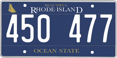 RI license plate 450477