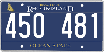 RI license plate 450481