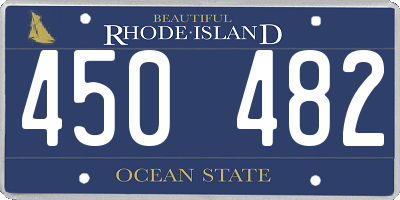 RI license plate 450482