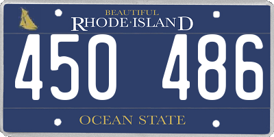 RI license plate 450486