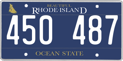 RI license plate 450487