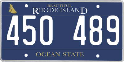 RI license plate 450489