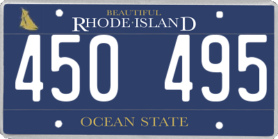 RI license plate 450495