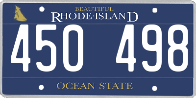 RI license plate 450498