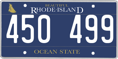 RI license plate 450499