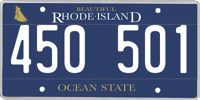 RI license plate 450501