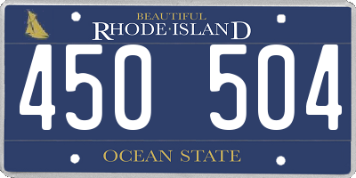 RI license plate 450504