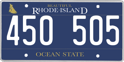 RI license plate 450505