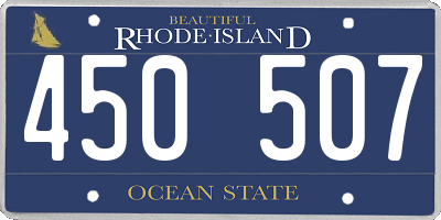 RI license plate 450507